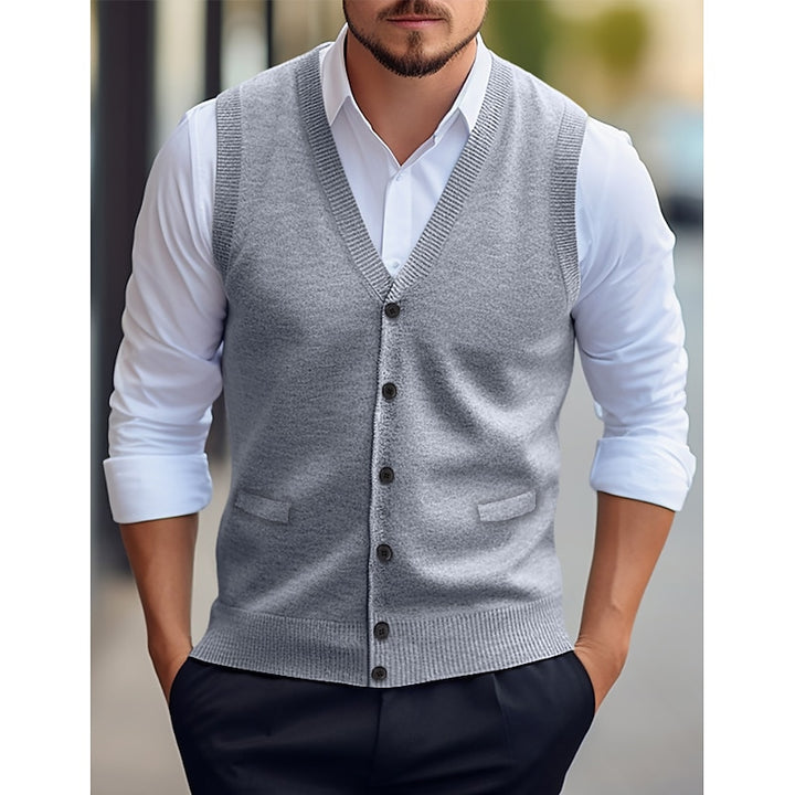Clifford | Christmas Button-Front Sweater Vest