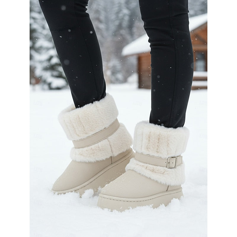 Yvette | Cozy Cuffed Snow Boots