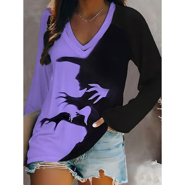 Rosemary | Halloween Graphic V-Neck Top