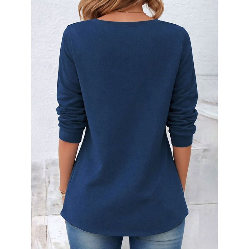 Danica | Draped Button-Accent Top