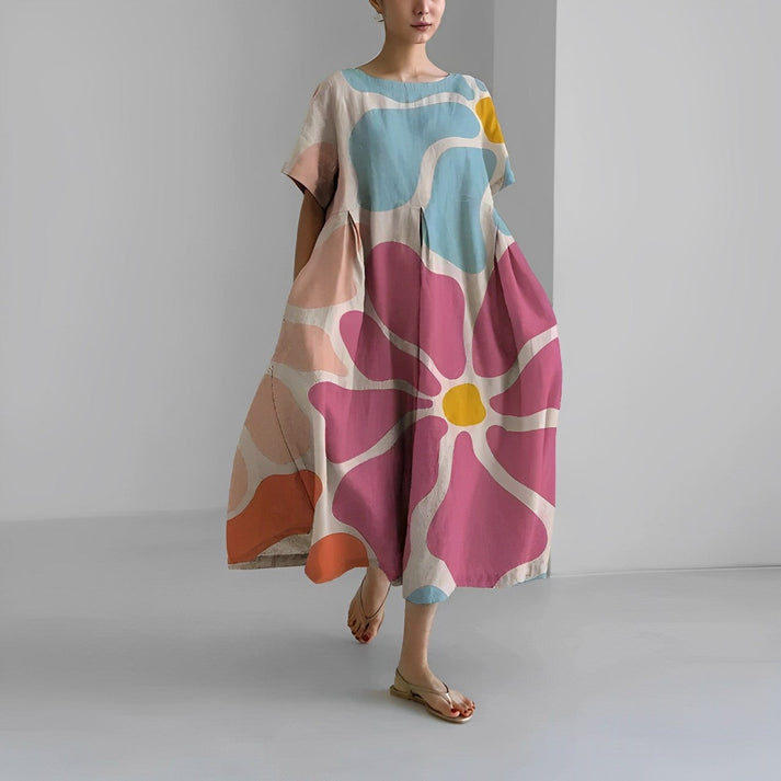 Simone | Casual Floral Midi Dress
