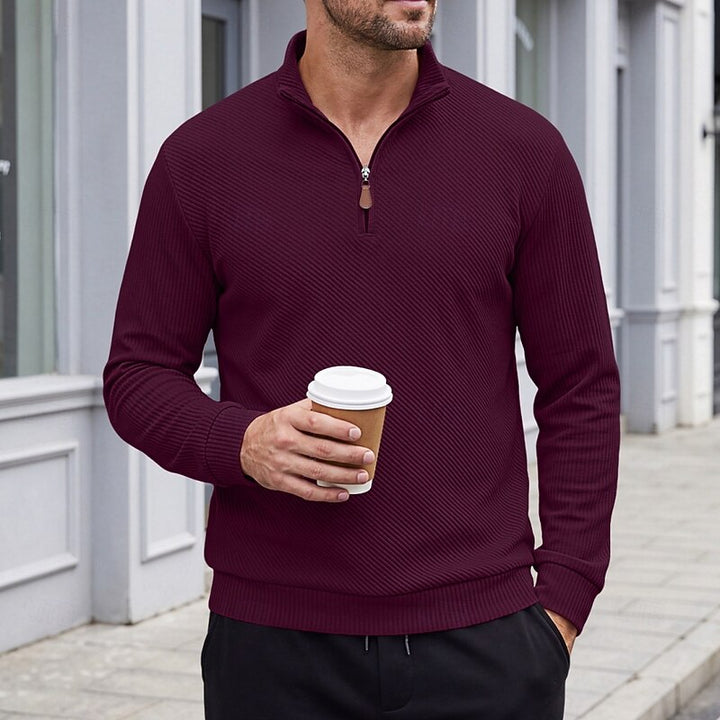 Sawyer | Textured Quarter-Zip Pullover