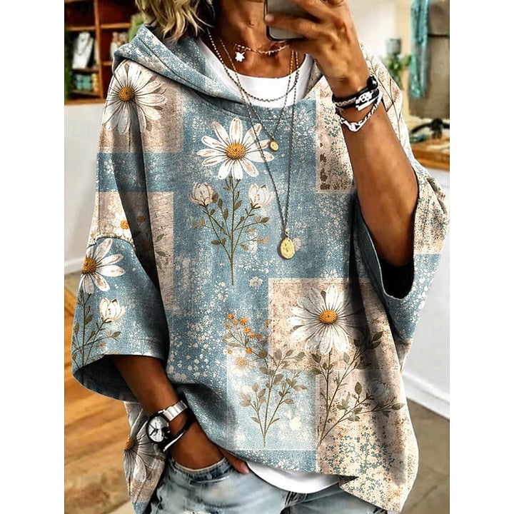 Noreen | Floral Print Hoodie