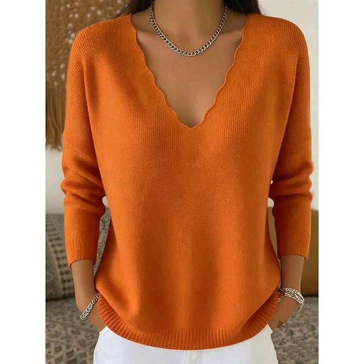 Marlowe | Scalloped V-Neck Halloween Sweater