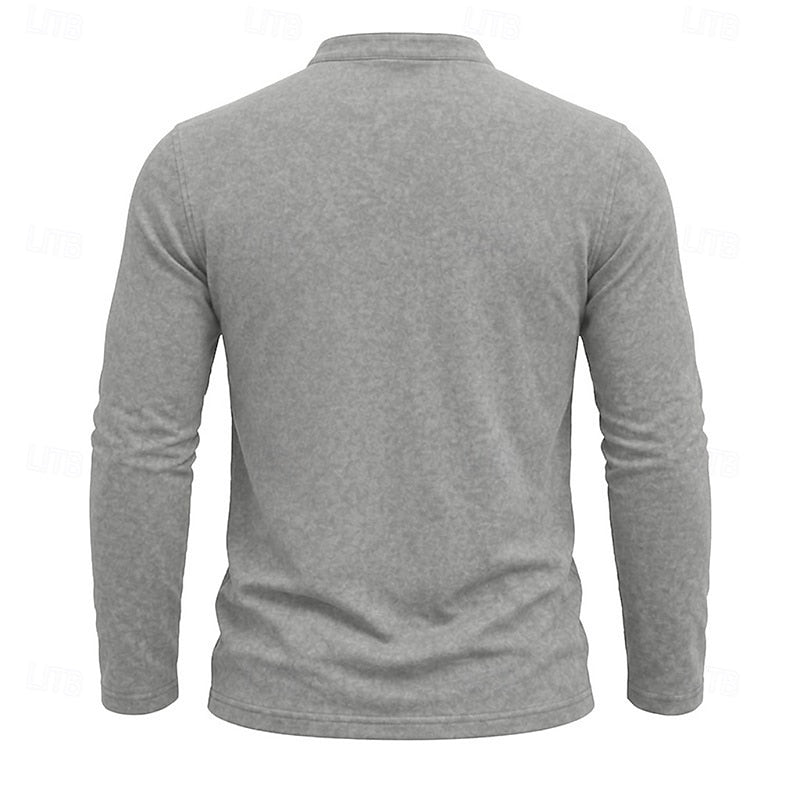 Landon | Classic Long-Sleeve Henley Shirt