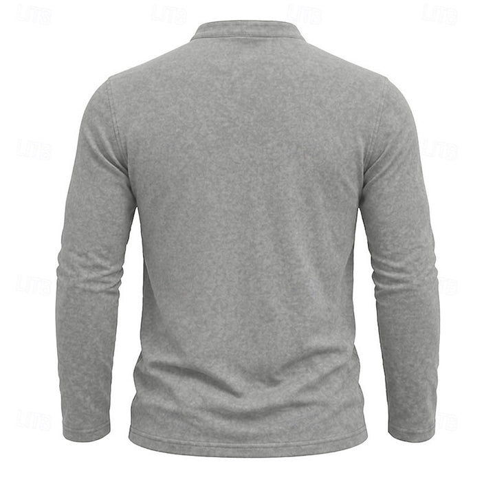 Landon | Classic Long-Sleeve Henley Shirt