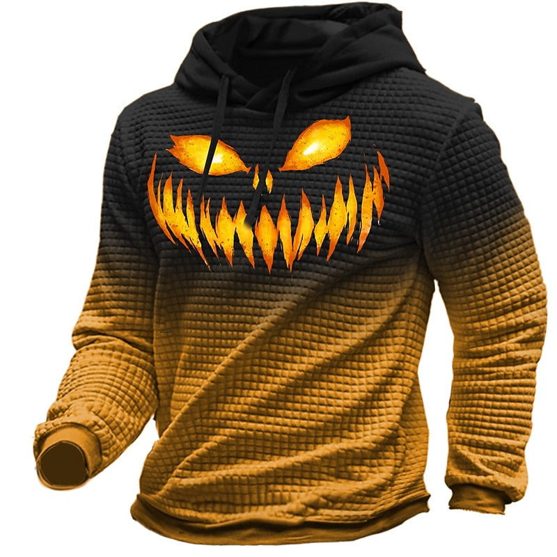 Emory | Halloween Pumpkin Face Graphic Hoodie