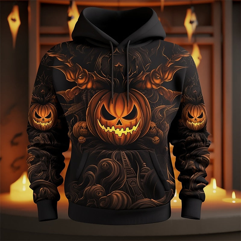 Bowen | Halloween Pumpkin Graphic Hoodie