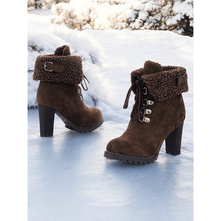Winifred | Cozy Lace-Up Heeled Ankle Boots