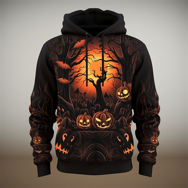 Bowen | Halloween Pumpkin Graphic Hoodie