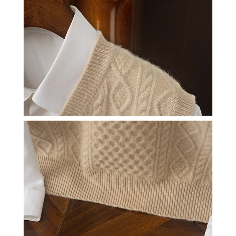 Frederick | Cable-Knit V-Neck Sweater Vest