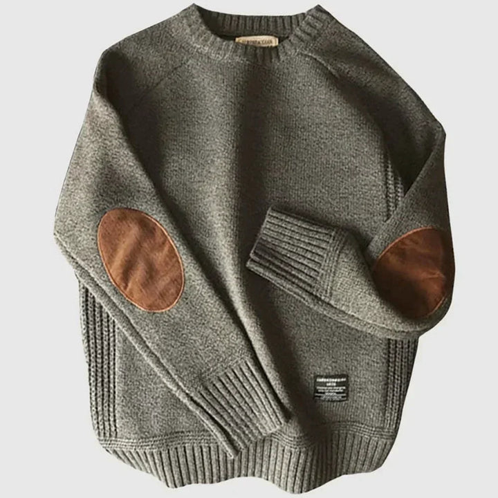 Brennan | Classic Elbow-Patch Knit Sweater