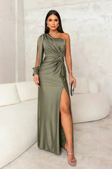 Samantha | Elegant One Shoulder Evening Dress