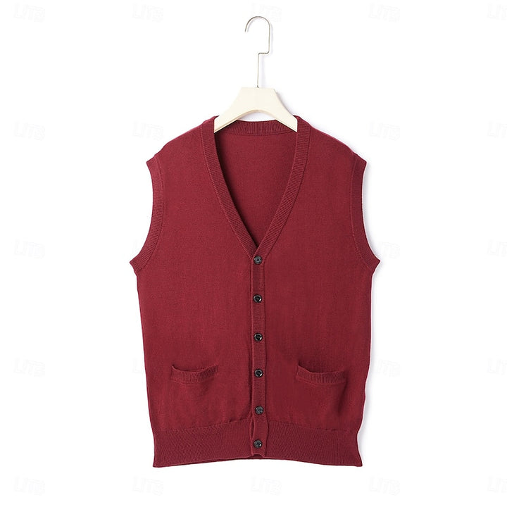 Clifford | Christmas Button-Front Sweater Vest