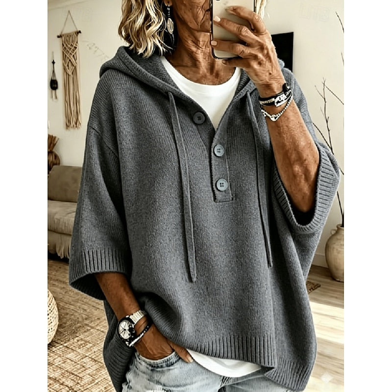 Diane | Relaxed Hooded Knit Pullover