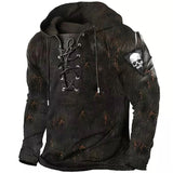 Wyatt | Halloween Skull Lace-Up Hoodie