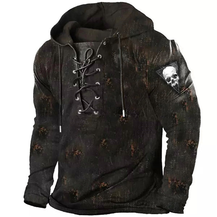Wyatt | Halloween Skull Lace-Up Hoodie