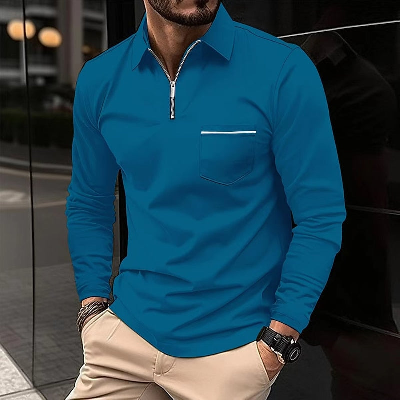 Ashton | Refined Quarter-Zip Polo Shirt