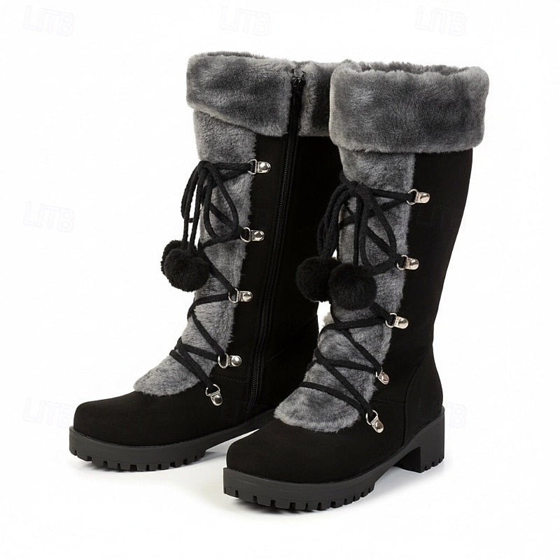 Elowen | Cozy Lace-Up Winter Boots