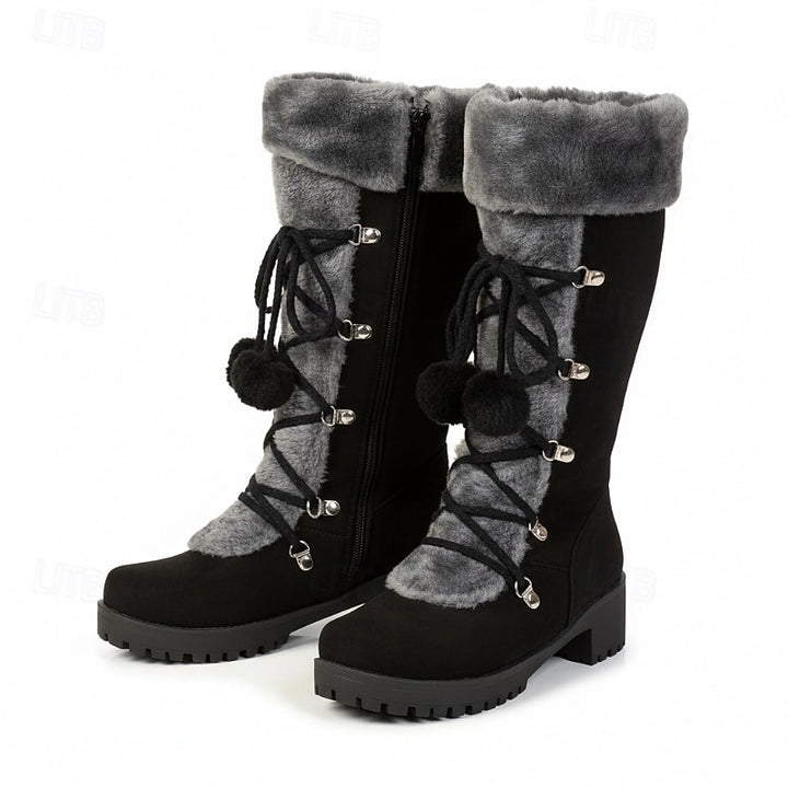 Elowen | Cozy Lace-Up Winter Boots