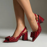 Rosanna | Bow-Detail Slingback Pumps