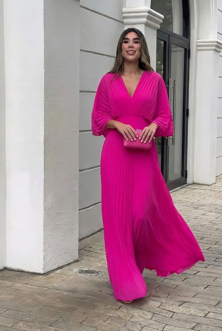 Eloise | Flowing Pleated Maxi Dress
