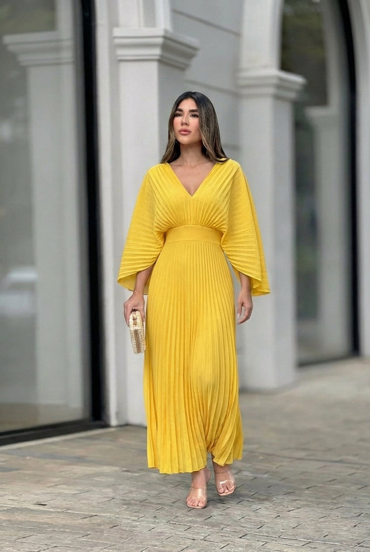 Eloise | Flowing Pleated Maxi Dress