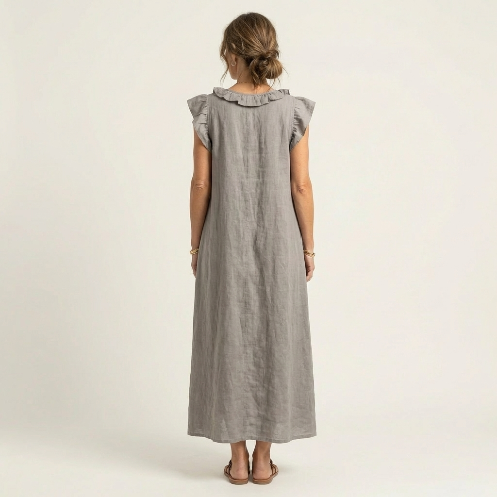 Marielle | Ruffle V-Neck Maxi Dress