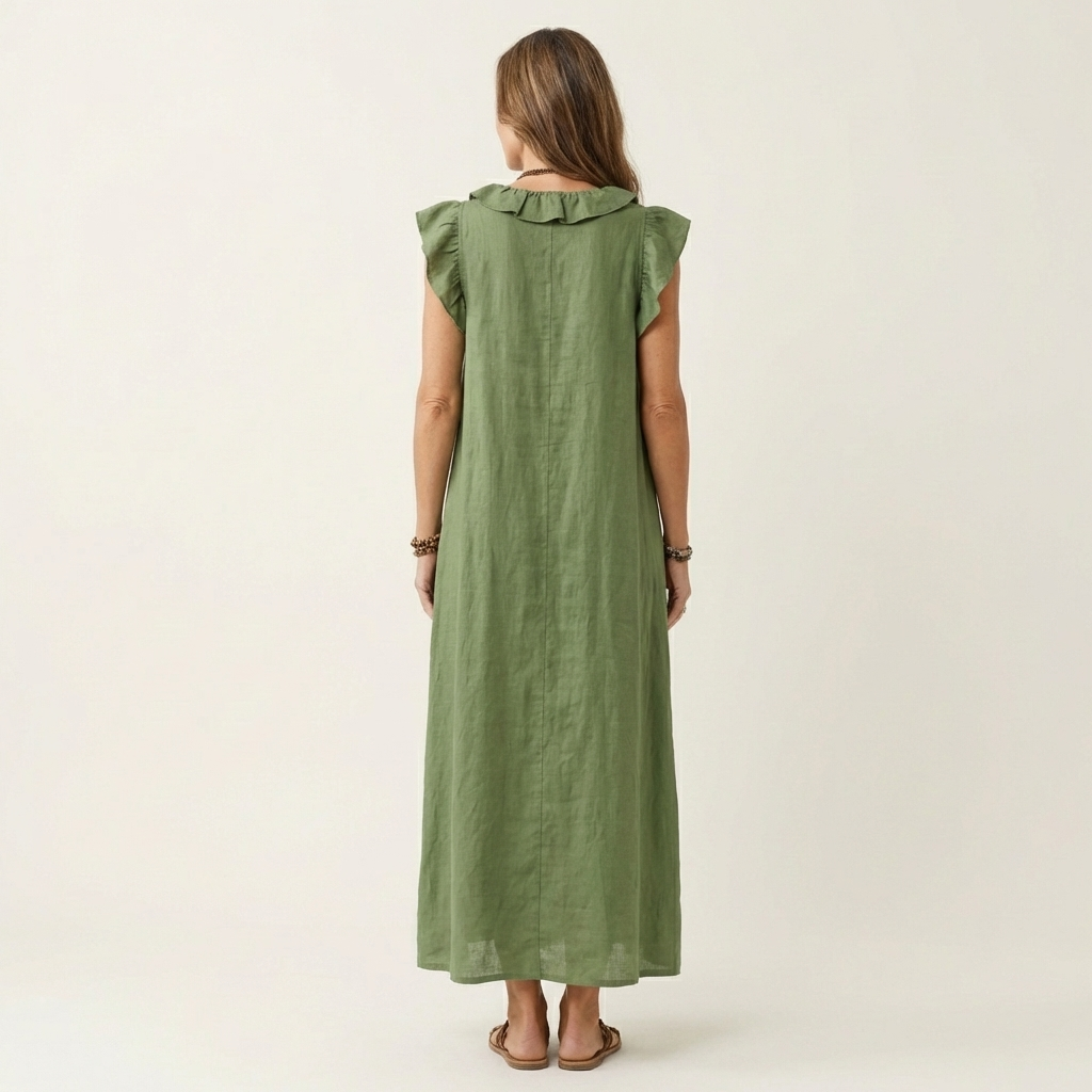 Marielle | Ruffle V-Neck Maxi Dress
