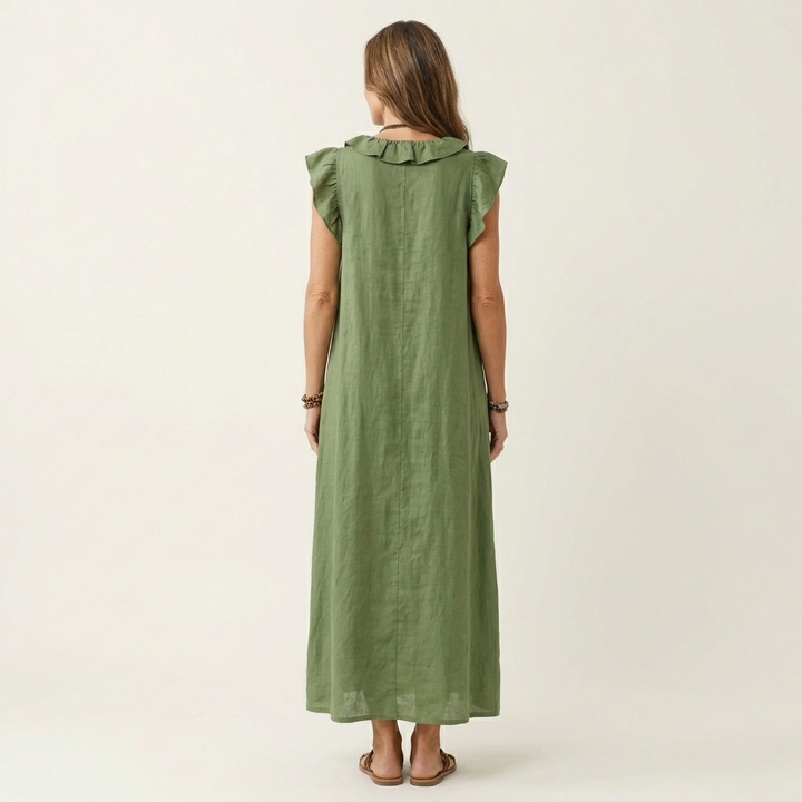 Marielle | Ruffle V-Neck Maxi Dress