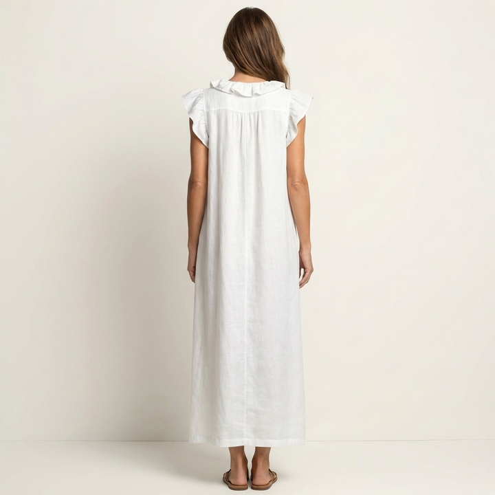Marielle | Ruffle V-Neck Maxi Dress