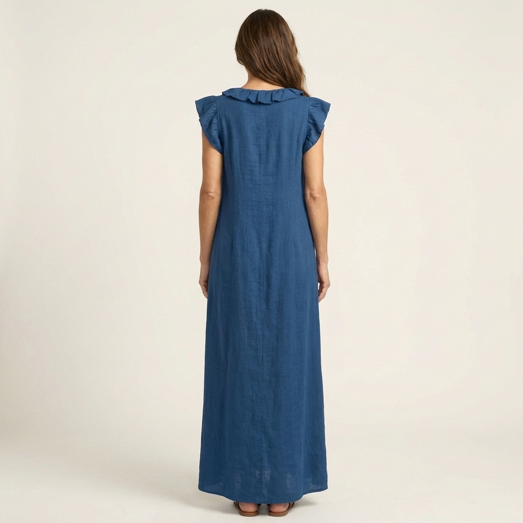 Marielle | Ruffle V-Neck Maxi Dress