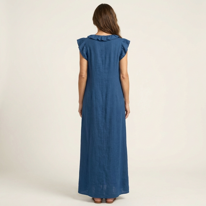 Marielle | Ruffle V-Neck Maxi Dress