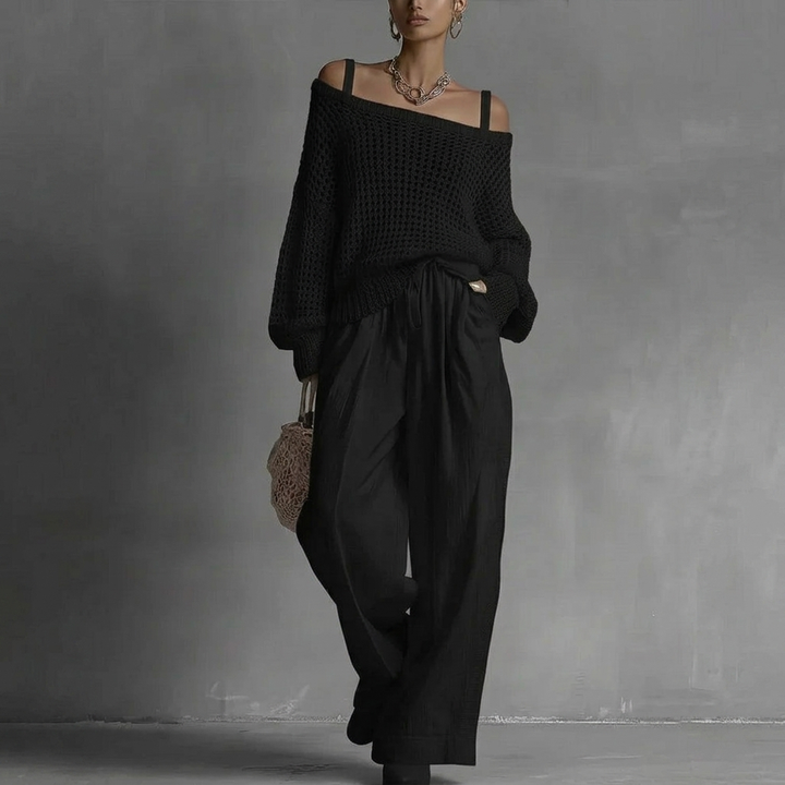 Odette | Relaxed Openwork Two-Piece Set