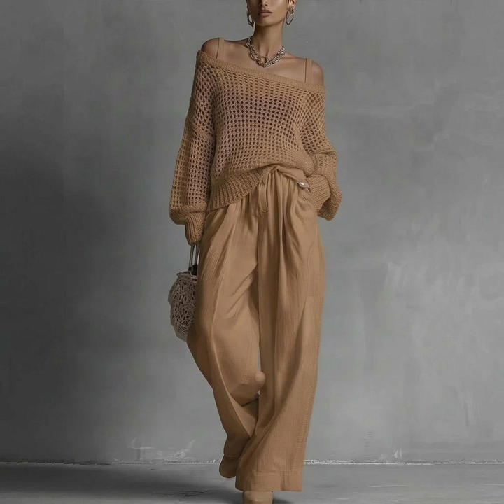Odette | Relaxed Openwork Two-Piece Set