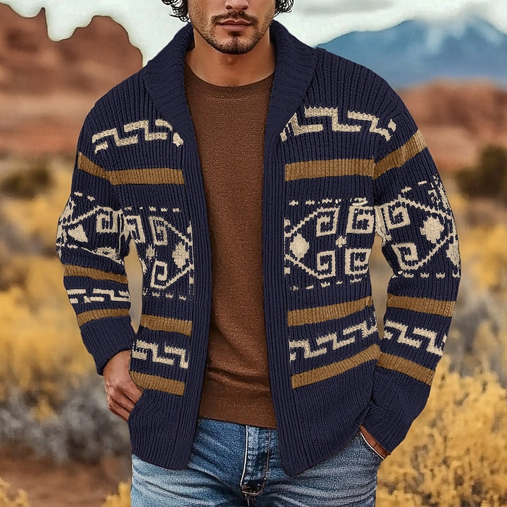 Dean | Patterned Zip Cardigan