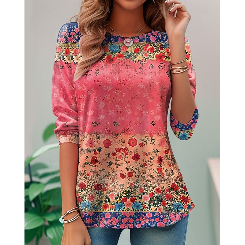 Faye | Floral Long-Sleeve Top