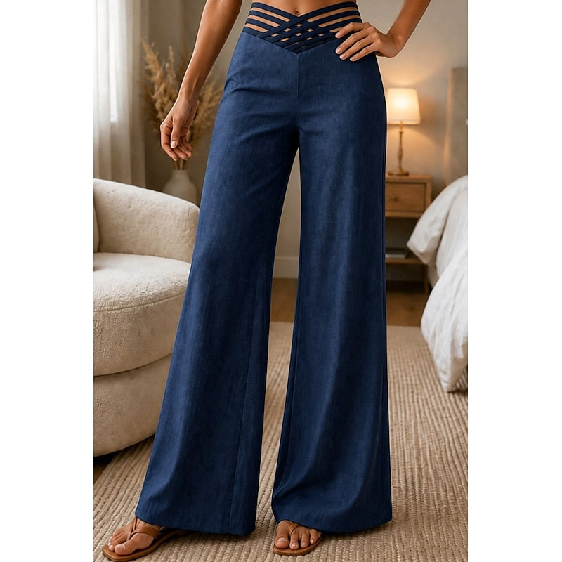 Hazel | High-Waisted Wide-Leg Trousers
