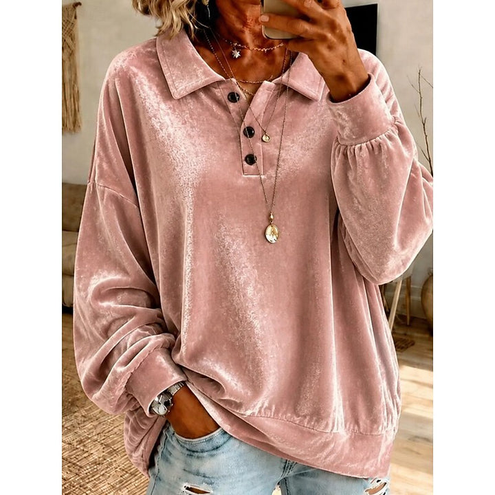 Cassidy | Relaxed Collared Pullover Top