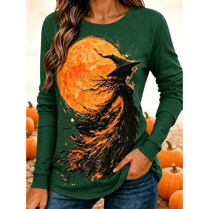 Ruby | Halloween Witch Graphic Long-Sleeve Top
