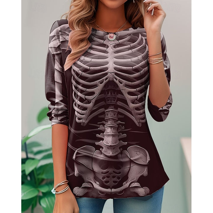 Rosalie | Skeleton Halloween Long-Sleeve Top