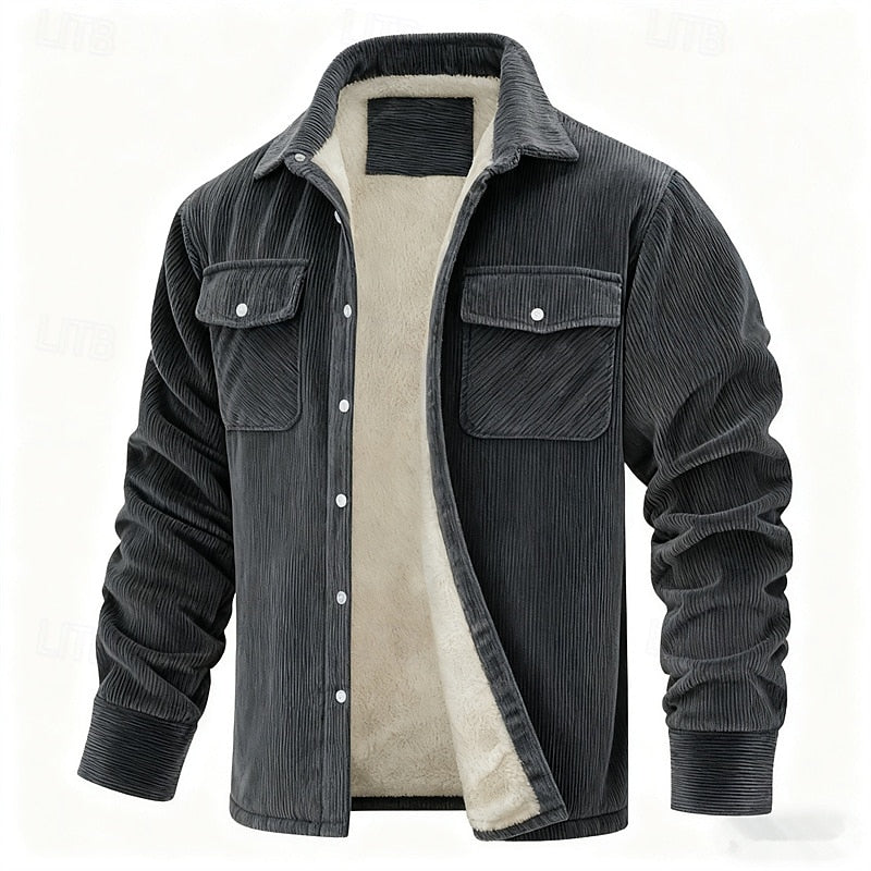 Rhodes | Fleece-Lined Ribbed Jacket
