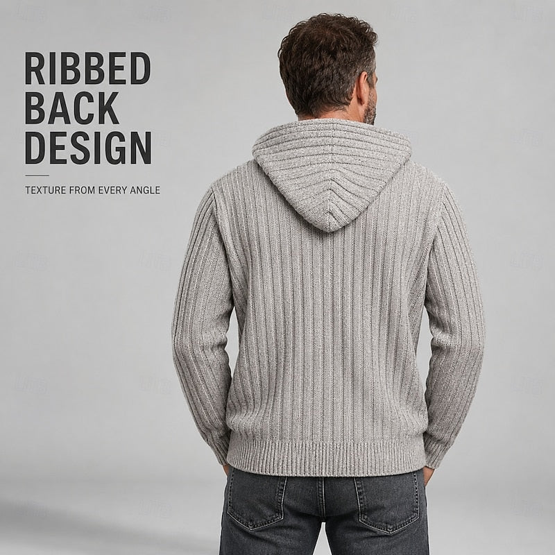 Keegan | Cable-Knit Hooded Cardigan