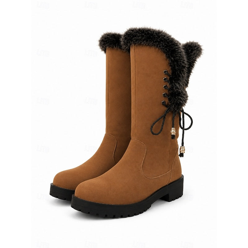 Aurora | Fur-Trimmed Knee-High Winter Boots