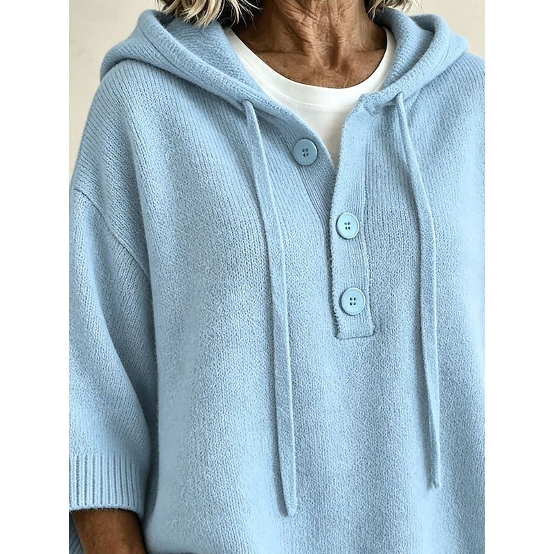 Diane | Relaxed Hooded Knit Pullover