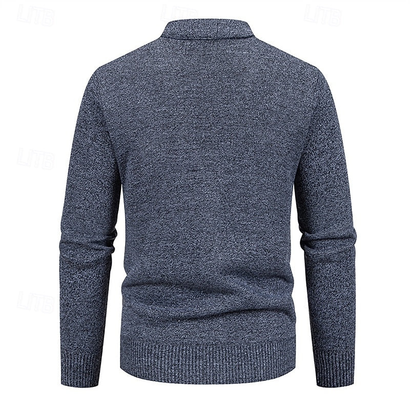 Duncan | Refined Argyle Button-Up Cardigan