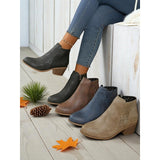 Winifred | Cutout Low-Heel Ankle Boots