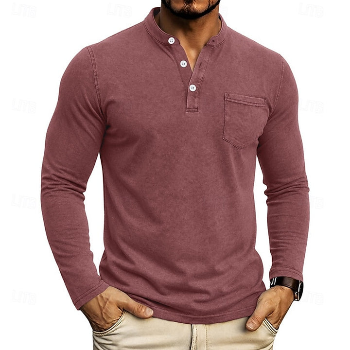 Landon | Classic Long-Sleeve Henley Shirt