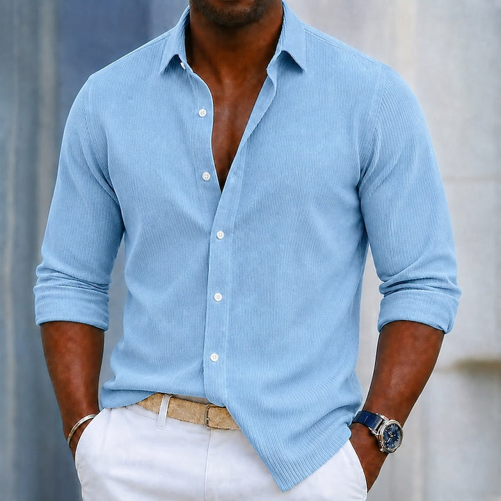 Sawyer | Ribbed Button-Up Shirt