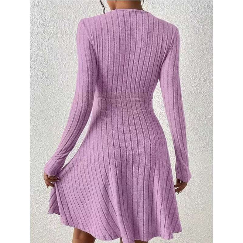 Serena | Elegant Wrap-Front A-Line Dress